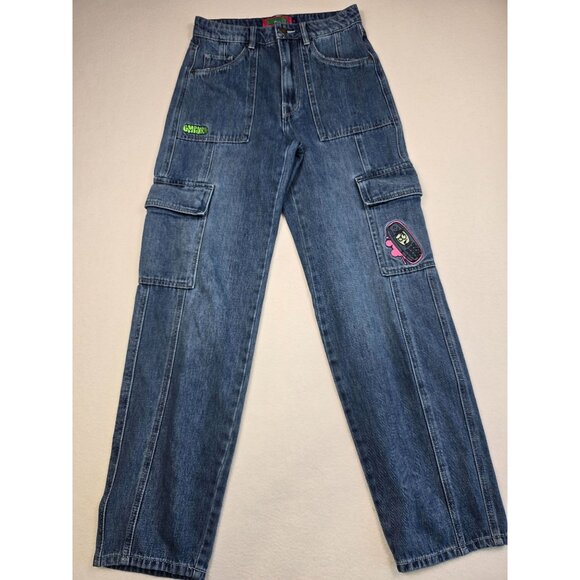 Cimarron Denim - Empyre Y2K Cargo Jeans Size 2 Womens 100% Cotton Denim Skater